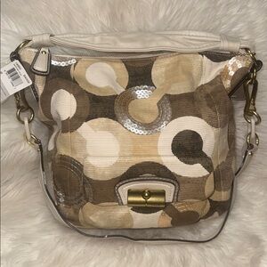 Coach Multicolor Circle Pattern Shoulder Bag